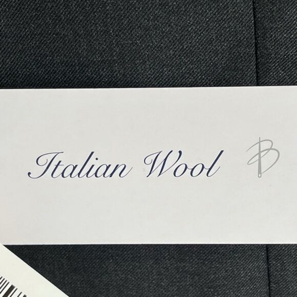 Buttoned DownTailored Fit Italian Wool Suit Jacket - Picture 8 of 13